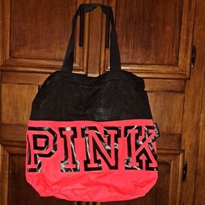 PINK Victoria's Secret Pink and Black Tote Bag